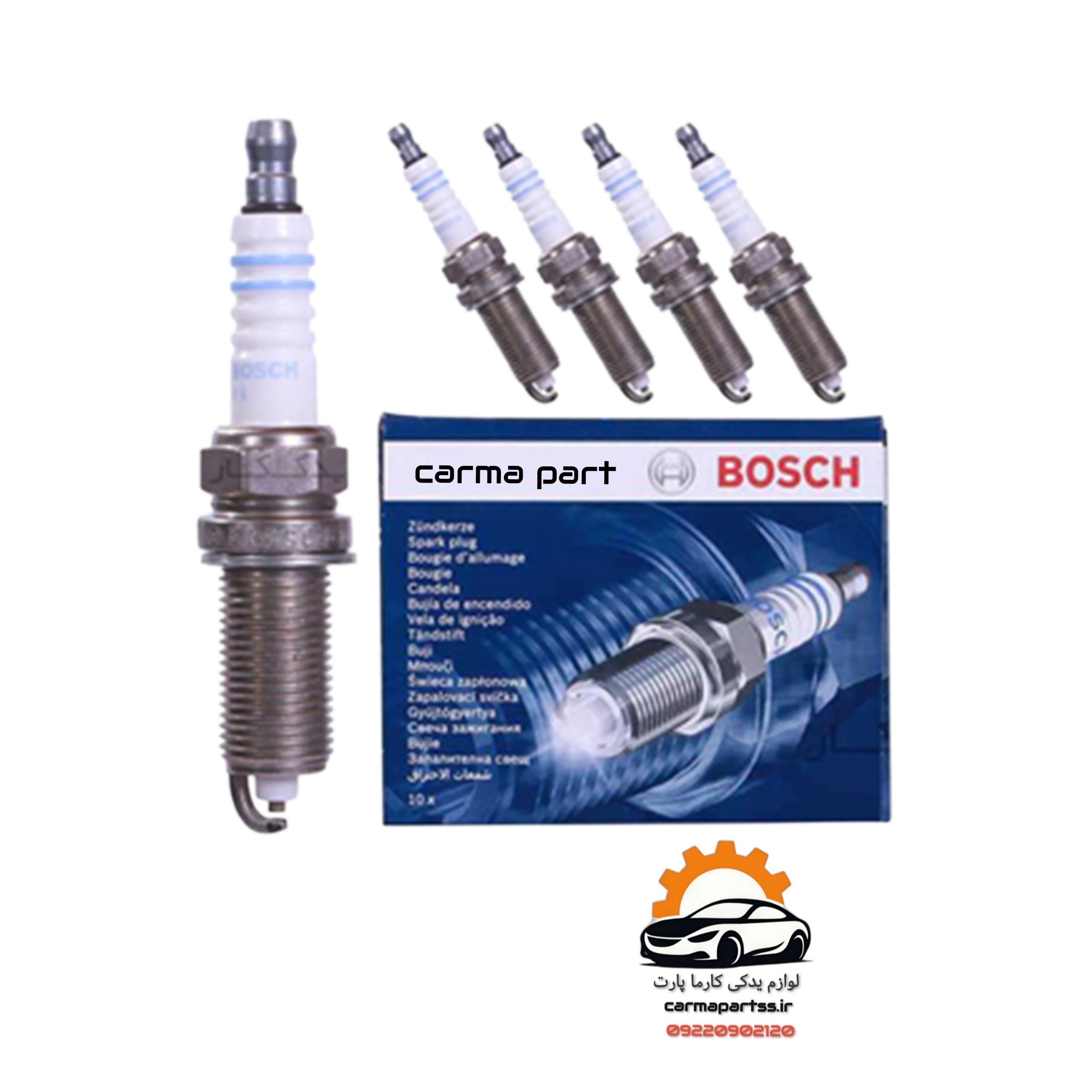 شمع موتور تک پلاتین پایه بلند پژو 405 بوش